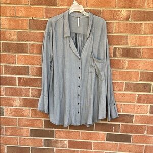 Free People button up blouse size Large.